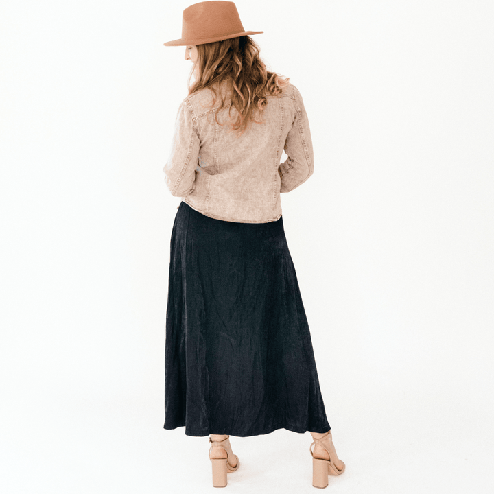 Brown Denim Jacket - Adult - HAHA MAMA Clothing