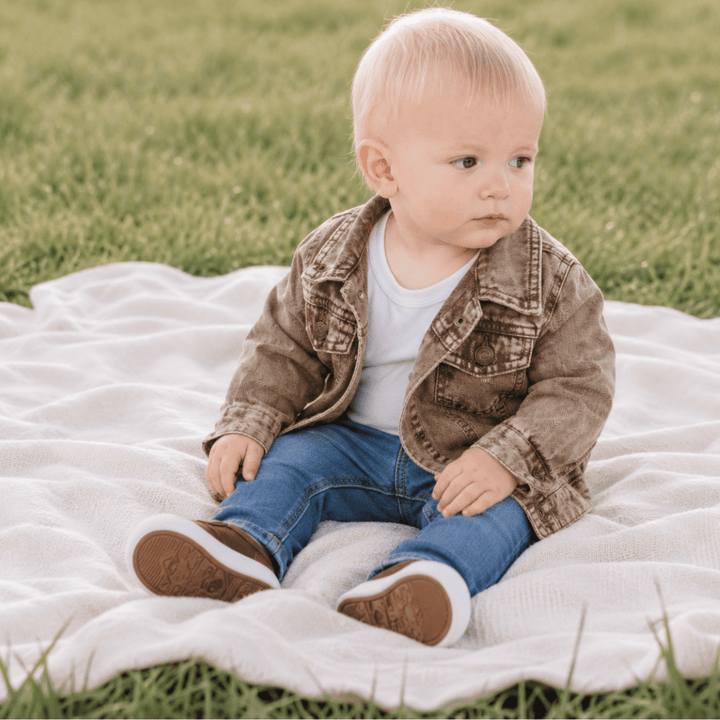 Brown Denim Jacket - Infant - HAHA MAMA Clothing