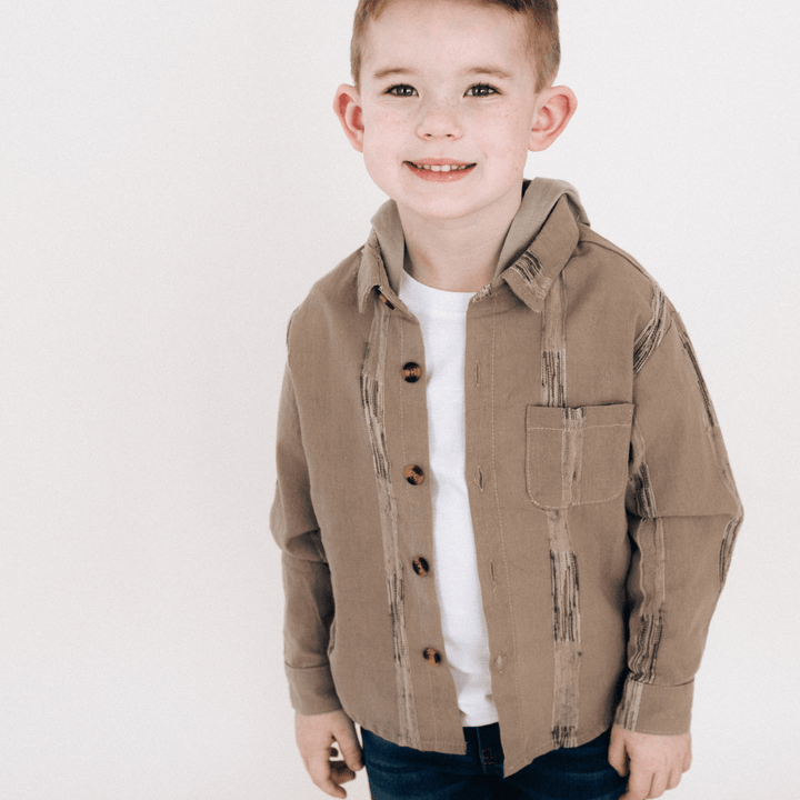 Hooded Embroidered Shirts - Child - HAHA MAMA Clothing