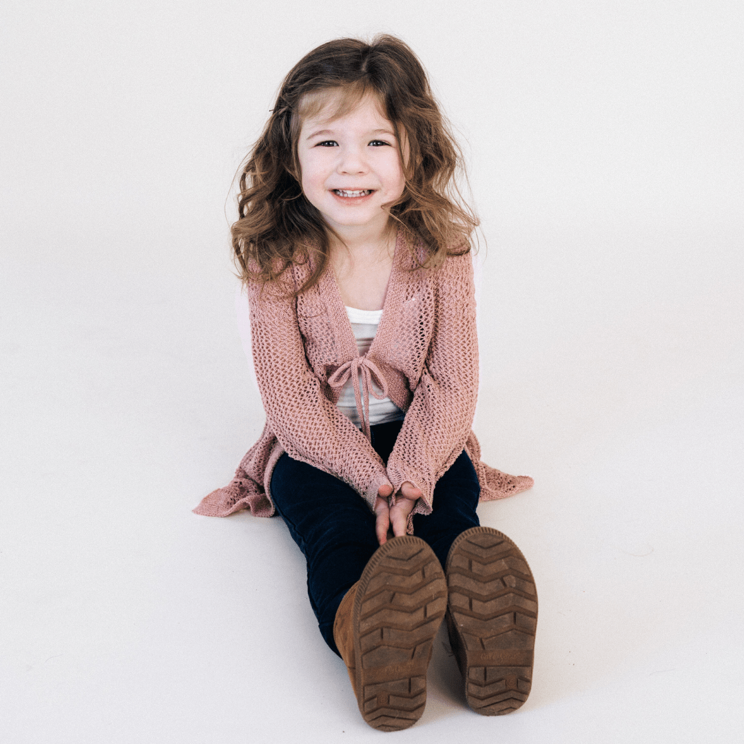 Crochet Bell Sleeve Cardigan - Child - HAHA MAMA Clothing