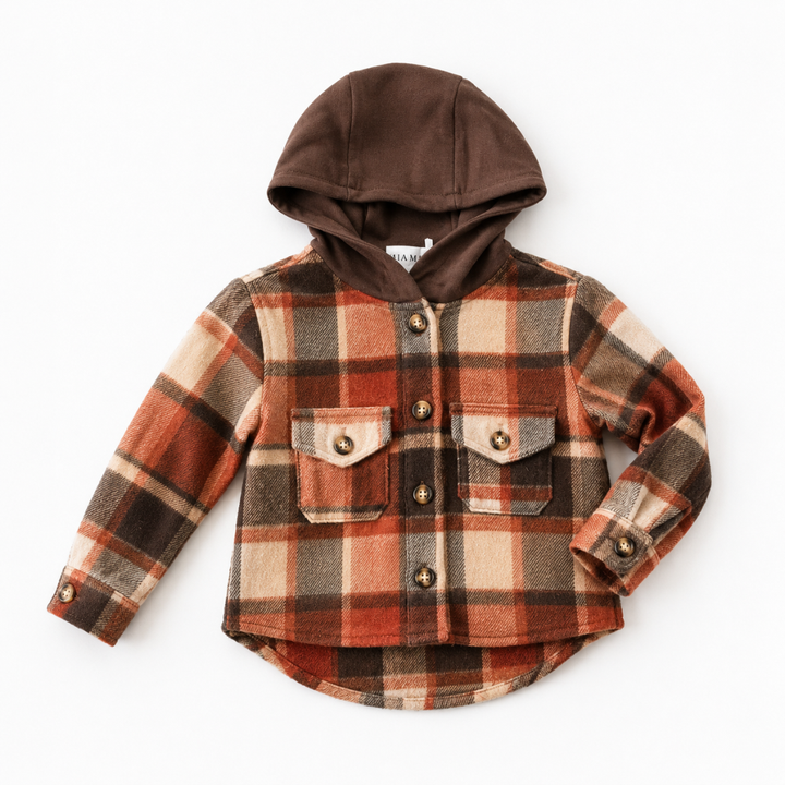 Brown & Rust Plaid Flannel - Infant