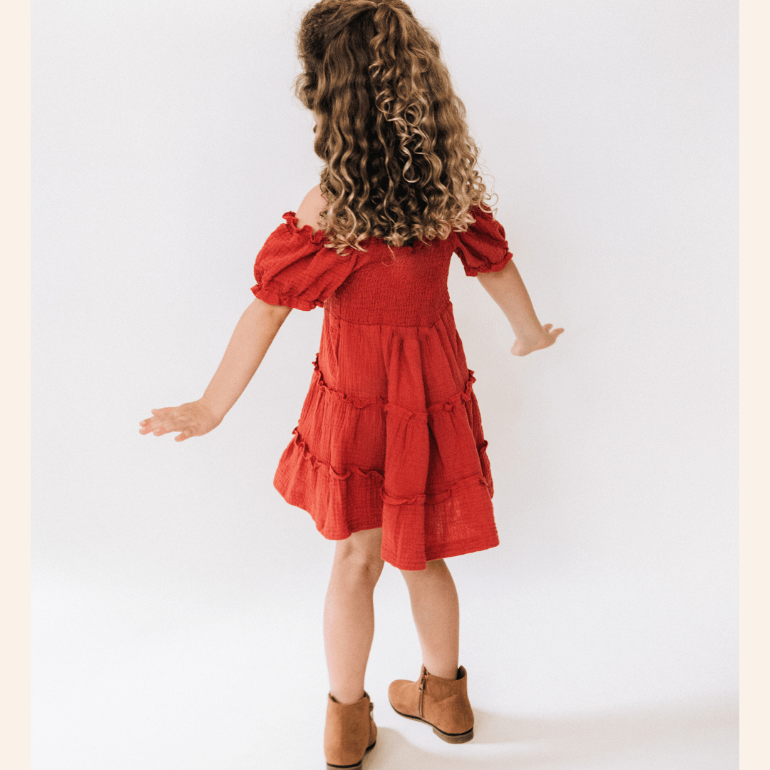 Copper Mommy & Me Dress - Child - HAHA MAMA Clothing