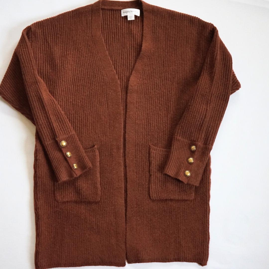 Plush Coffee Cardigan - Women