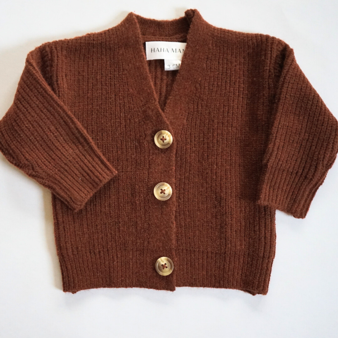 Plush Coffee Cardigan - Infant