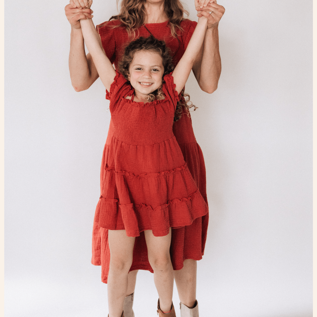 Copper Mommy & Me Dresses - HAHA MAMA Clothing