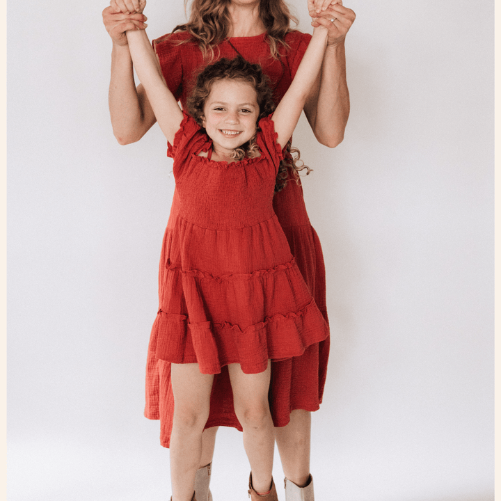 Copper Mommy & Me Dress - Child - HAHA MAMA Clothing