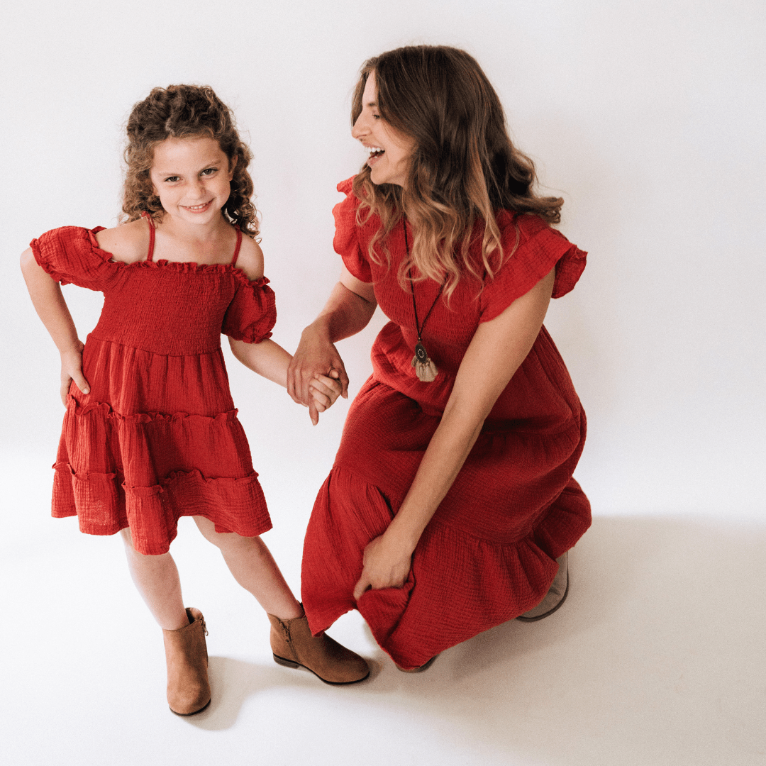 Copper Mommy & Me Dresses - HAHA MAMA Clothing