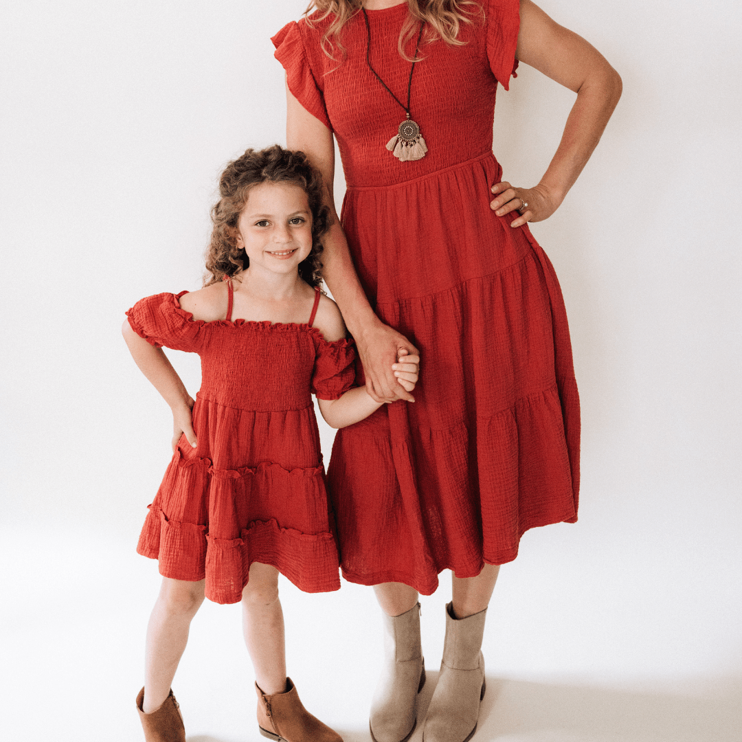 Copper Mommy & Me Dresses - HAHA MAMA Clothing
