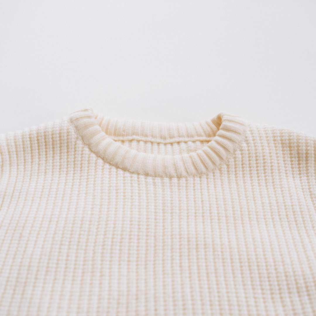 Oatmeal Knit Pullover Sweater- Child