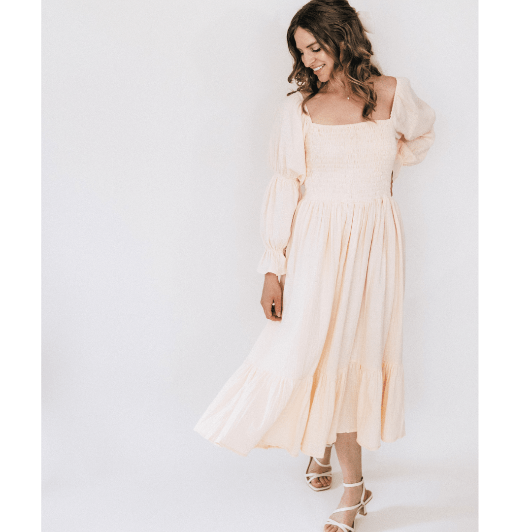 Muslin Puffed Sleeve Mommy & Me Dress - Women - HAHA MAMA Clothing