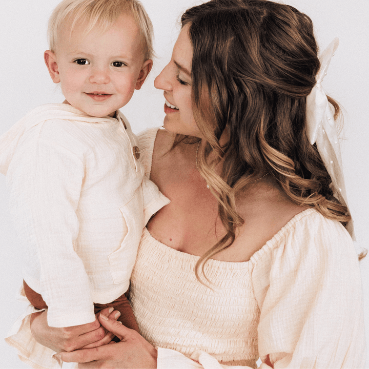 Muslin Hooded Mommy & Son Shirt - Child - HAHA MAMA Clothing