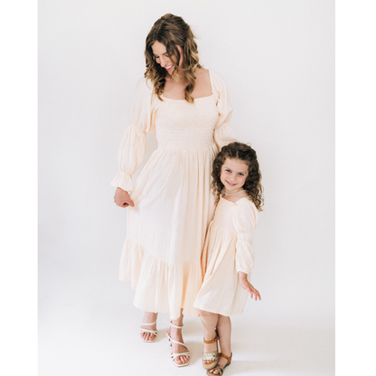 Muslin Puffed Sleeve Mommy & Me Dresses