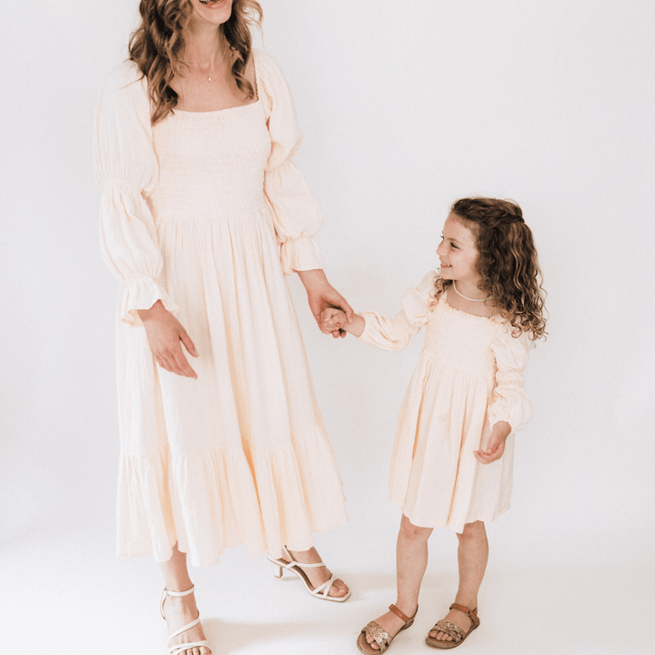 Muslin Puffed Sleeve Mommy & Me Dress - Women - HAHA MAMA Clothing