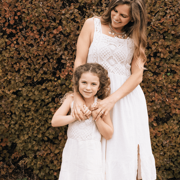 Soft White Crochet Jumpsuit - Child - HAHA MAMA Clothing