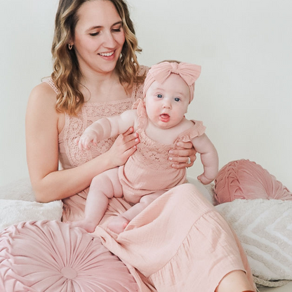 Dusty Rose Crochet Mommy & Me Dress - Infant