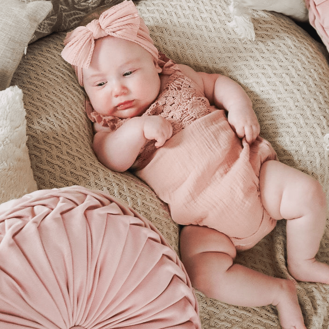 Dusty Rose Crochet Mommy & Me Dress - Infant - HAHA MAMA Clothing