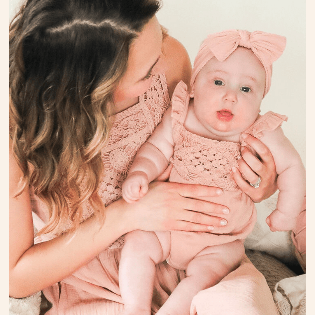 Dusty Rose Crochet Mommy & Me Dress - Infant - HAHA MAMA Clothing