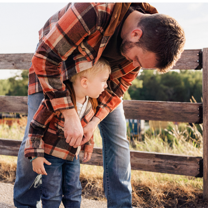 Rust & Brown Daddy & Son Flannels