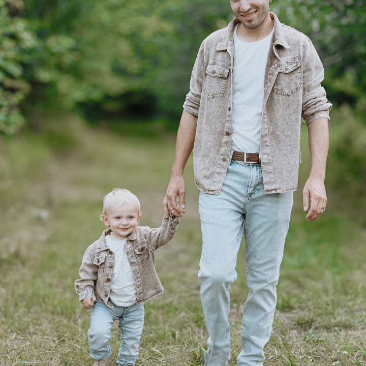 Brown Denim Jacket- Daddy & Son