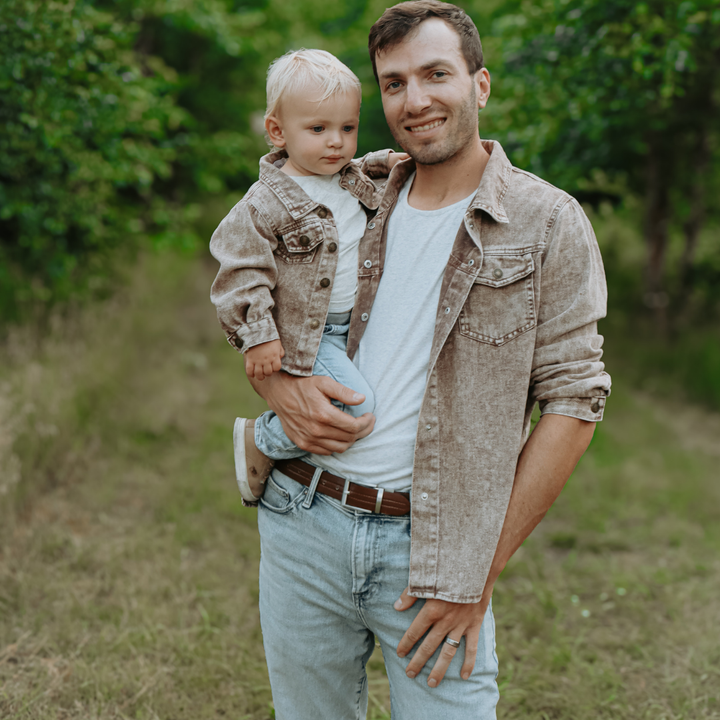 Brown Denim Jacket- Daddy & Son