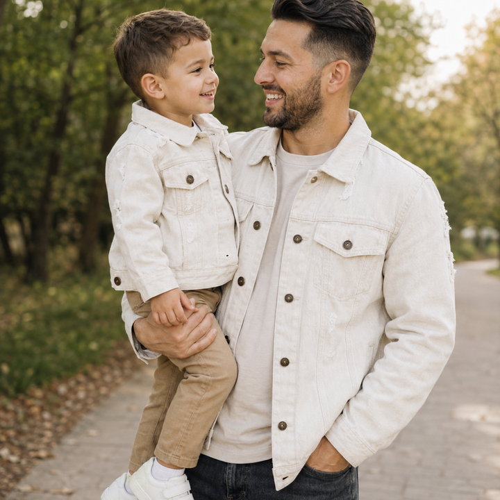 Daddy & Son Khaki Denim Jackets