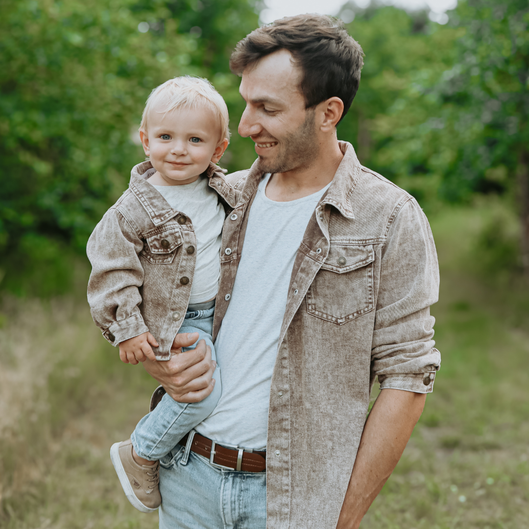 Brown Denim Jacket- Daddy & Son