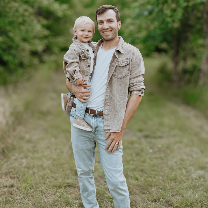 Brown Denim Jacket- Daddy & Son
