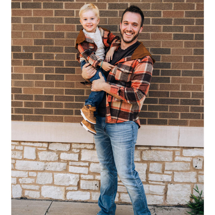 Rust & Brown Daddy & Son Flannels