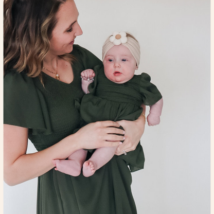 Green Chiffon Mommy & Me Dress - Infant