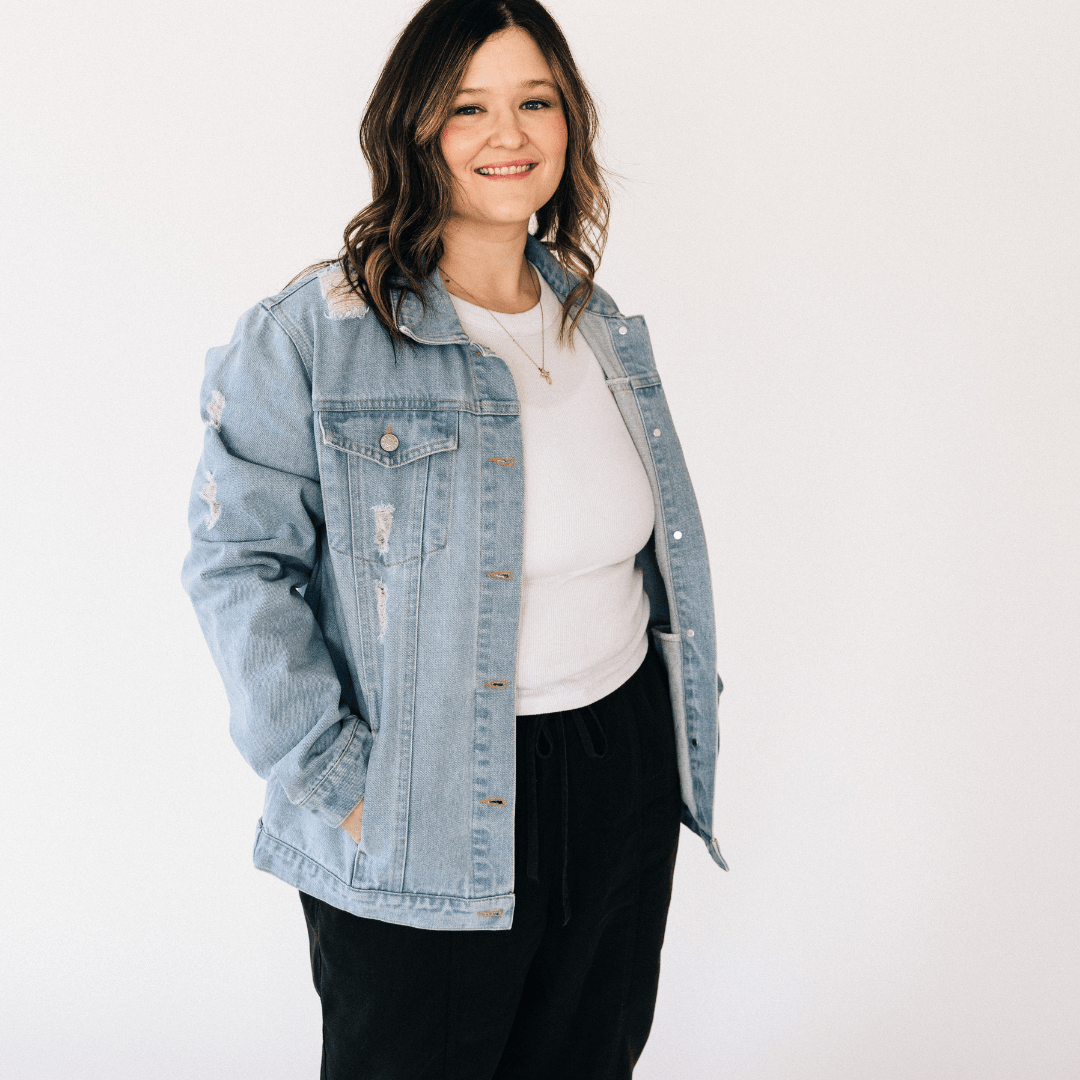 Distressed Denim Jean Jacket - Women - HAHA MAMA Clothing