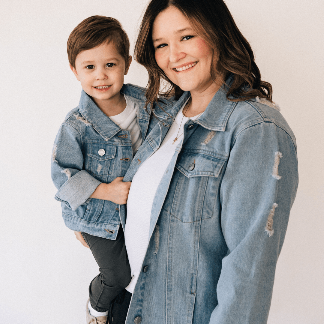 Distressed Denim Jean Jacket - Women - HAHA MAMA Clothing