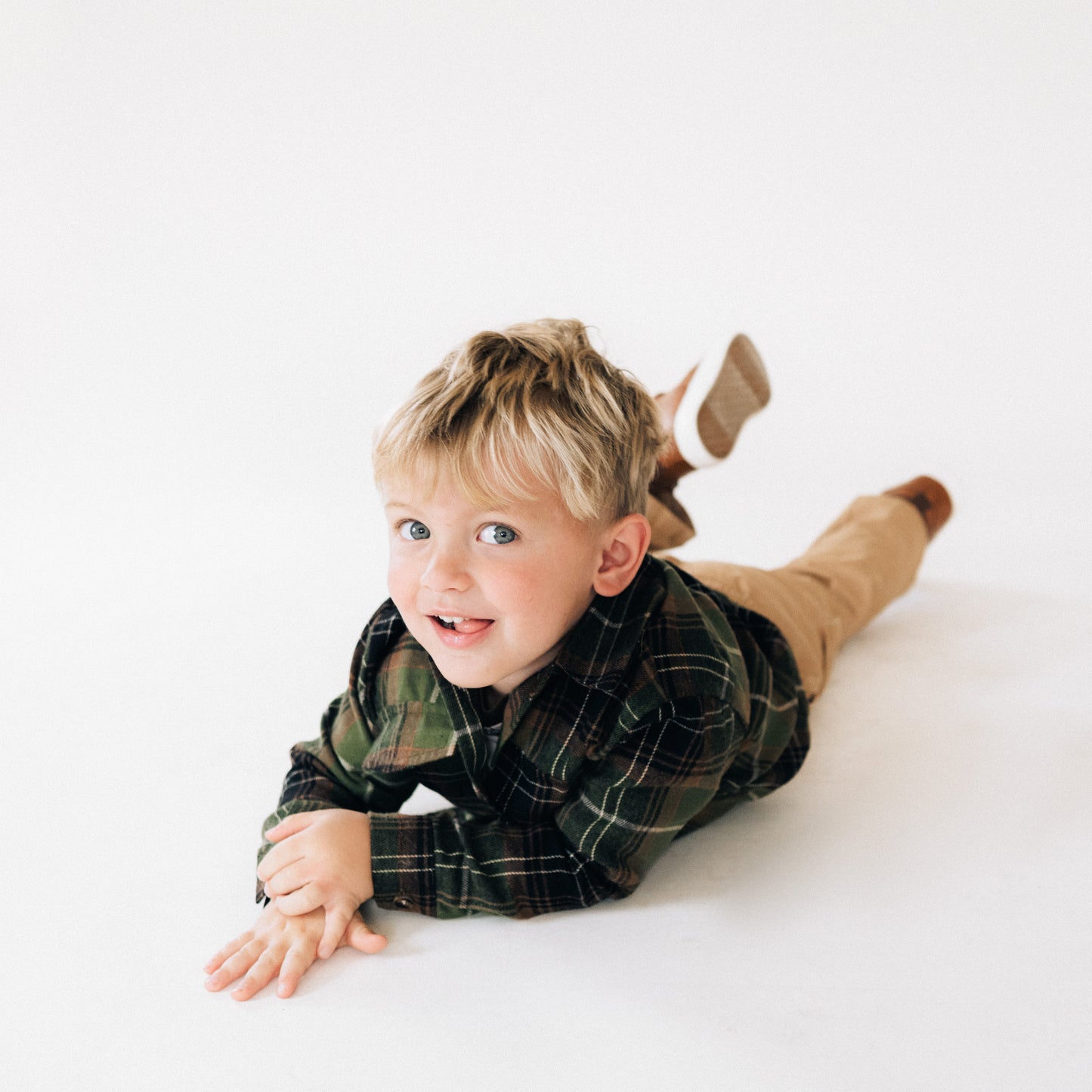 Lightweight Green Flannel - Child