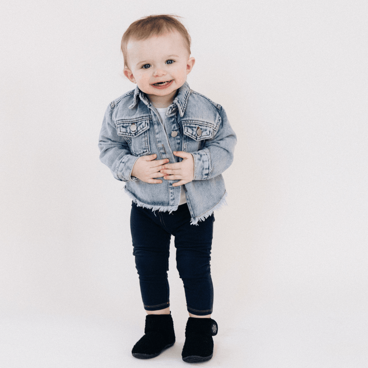 Raw Hem Denim Mommy & Me Jackets - HAHA MAMA Clothing