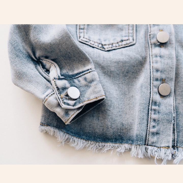 Raw Hem Denim Mommy & Me Jackets - HAHA MAMA Clothing