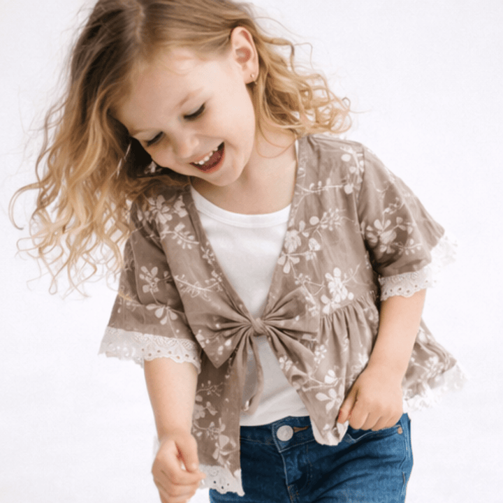 Embroidered Cardigan - Child - HAHA MAMA Clothing