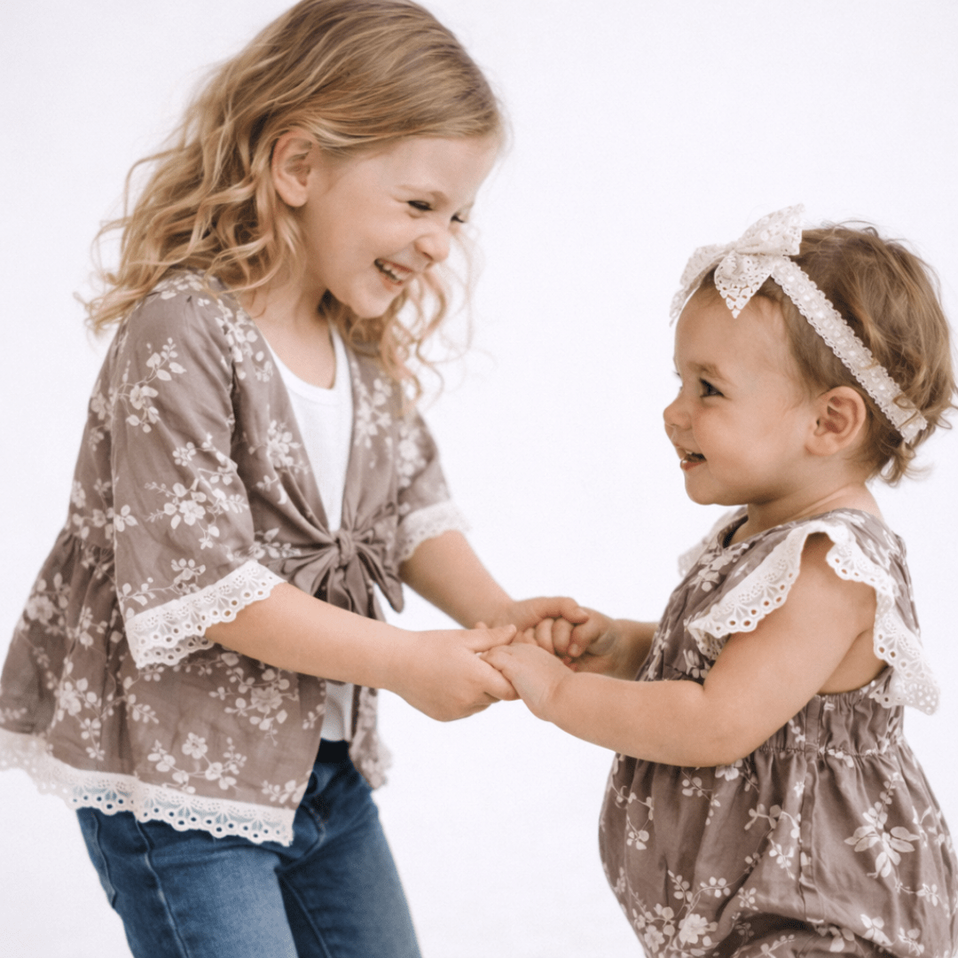 Embroidered Short Sleeve Floral Onesie - Infant - HAHA MAMA Clothing