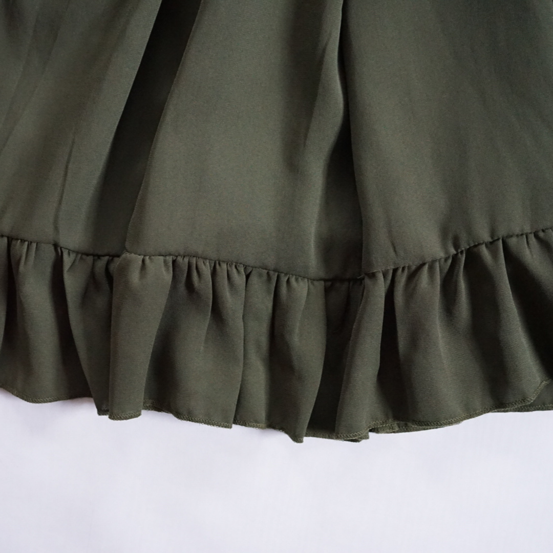 Dark Green Chiffon Dress - Women