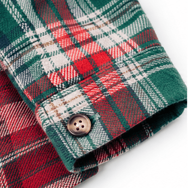 Red & Green Plaid Holiday Shirt- Boy's - HAHA MAMA Clothing