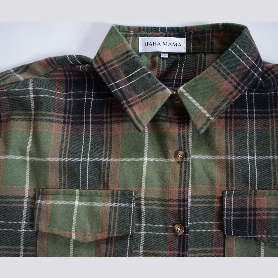 Lightweight Green Flannel - Adult