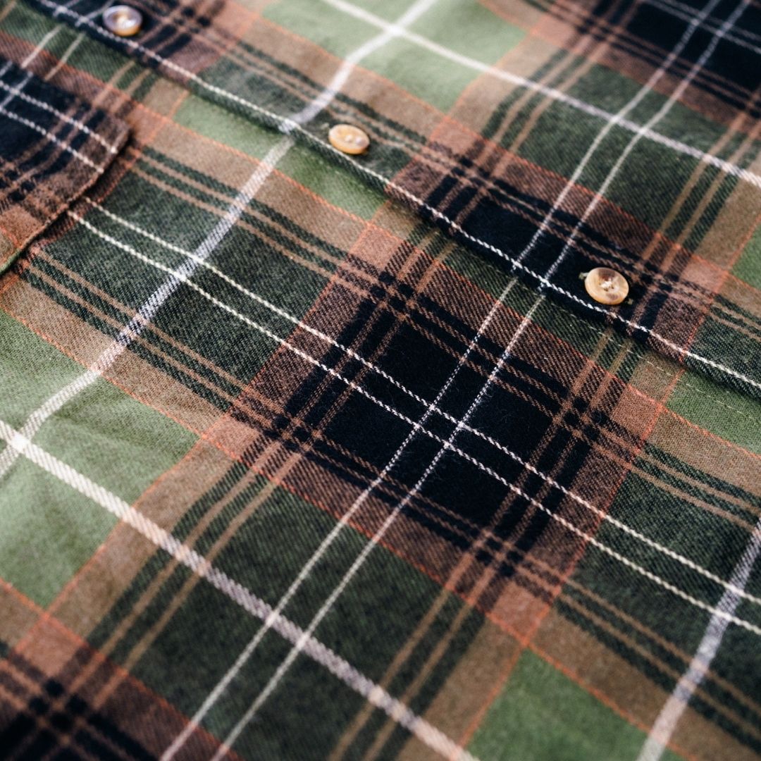 Lightweight Green Flannel- Adult & Son