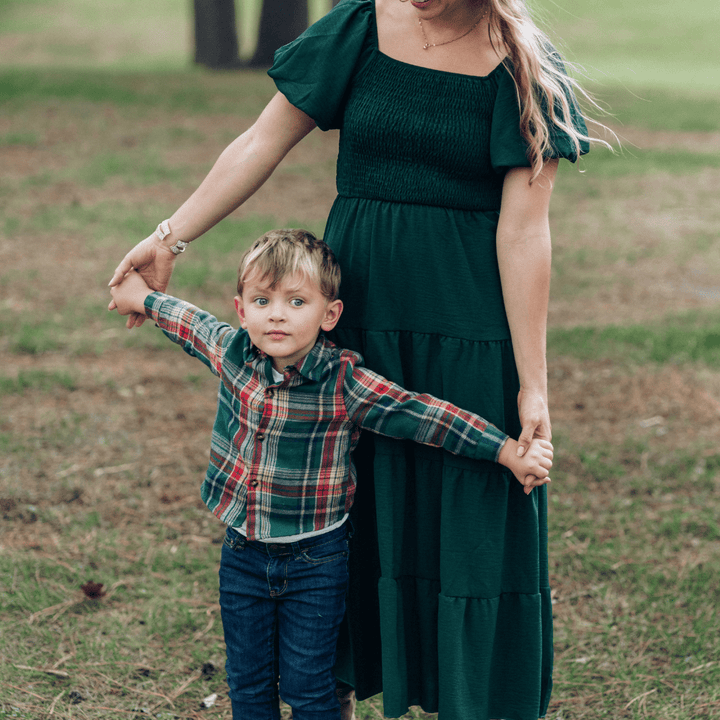 Mommy & Son Matching Elegant Holiday Outfits - HAHA MAMA Clothing