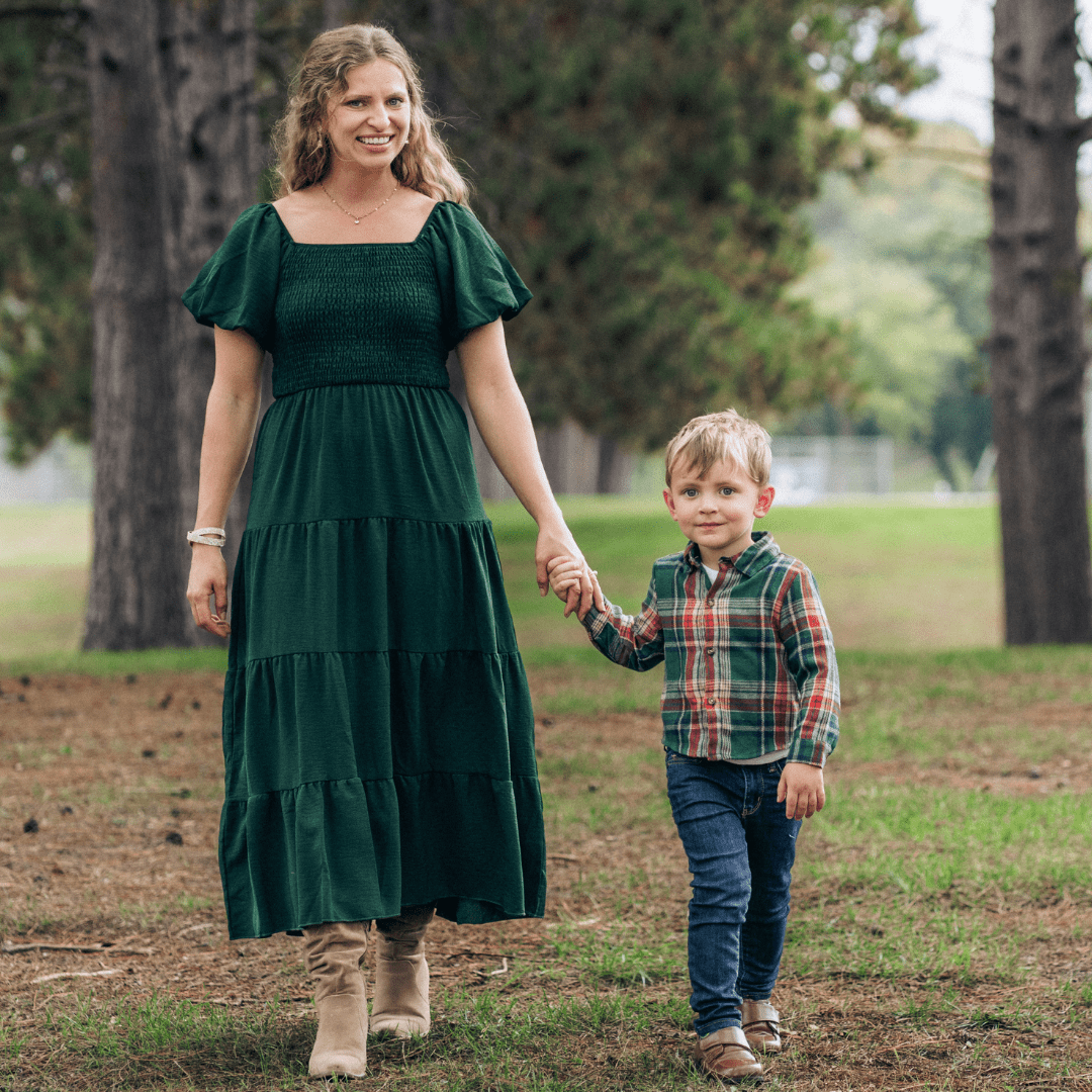 Mommy & Son Matching Elegant Holiday Outfits - HAHA MAMA Clothing