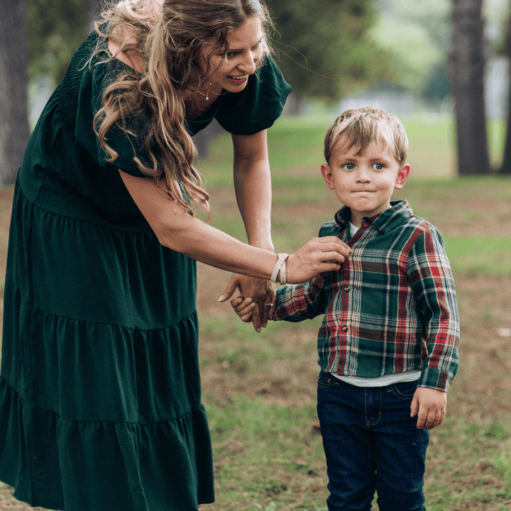 Mommy & Son Matching Elegant Holiday Outfits - HAHA MAMA Clothing