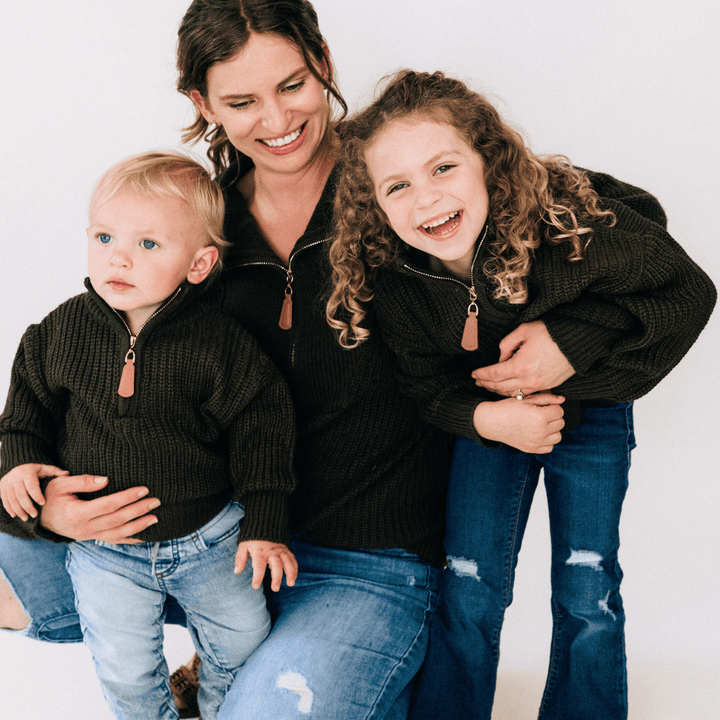 Dark Green Sweater - Infant - HAHA MAMA Clothing