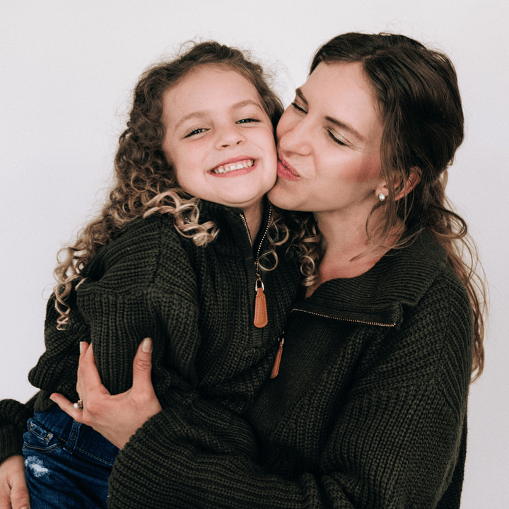 Dark Green Knit Sweater - HAHA MAMA Clothing