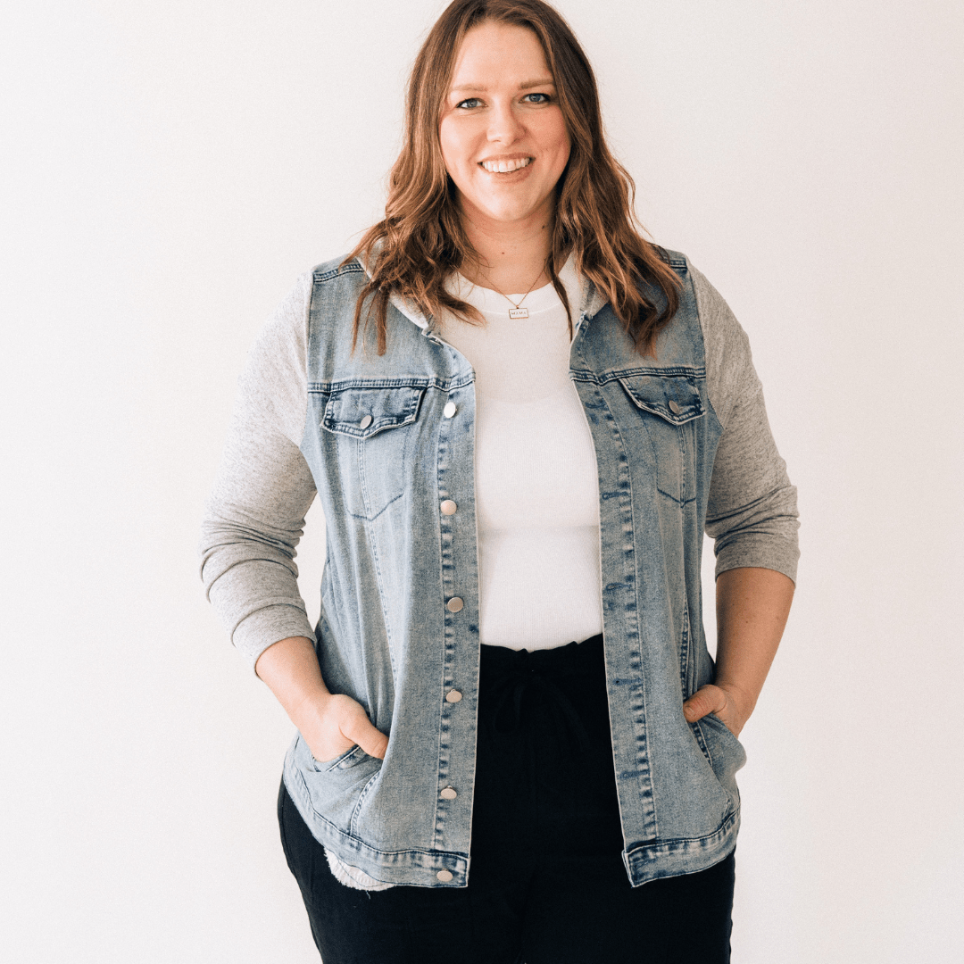 Hooded Denim Jacket - Women - HAHA MAMA Clothing