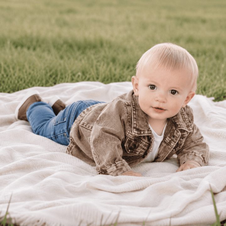 Brown Denim Jacket - Infant - HAHA MAMA Clothing