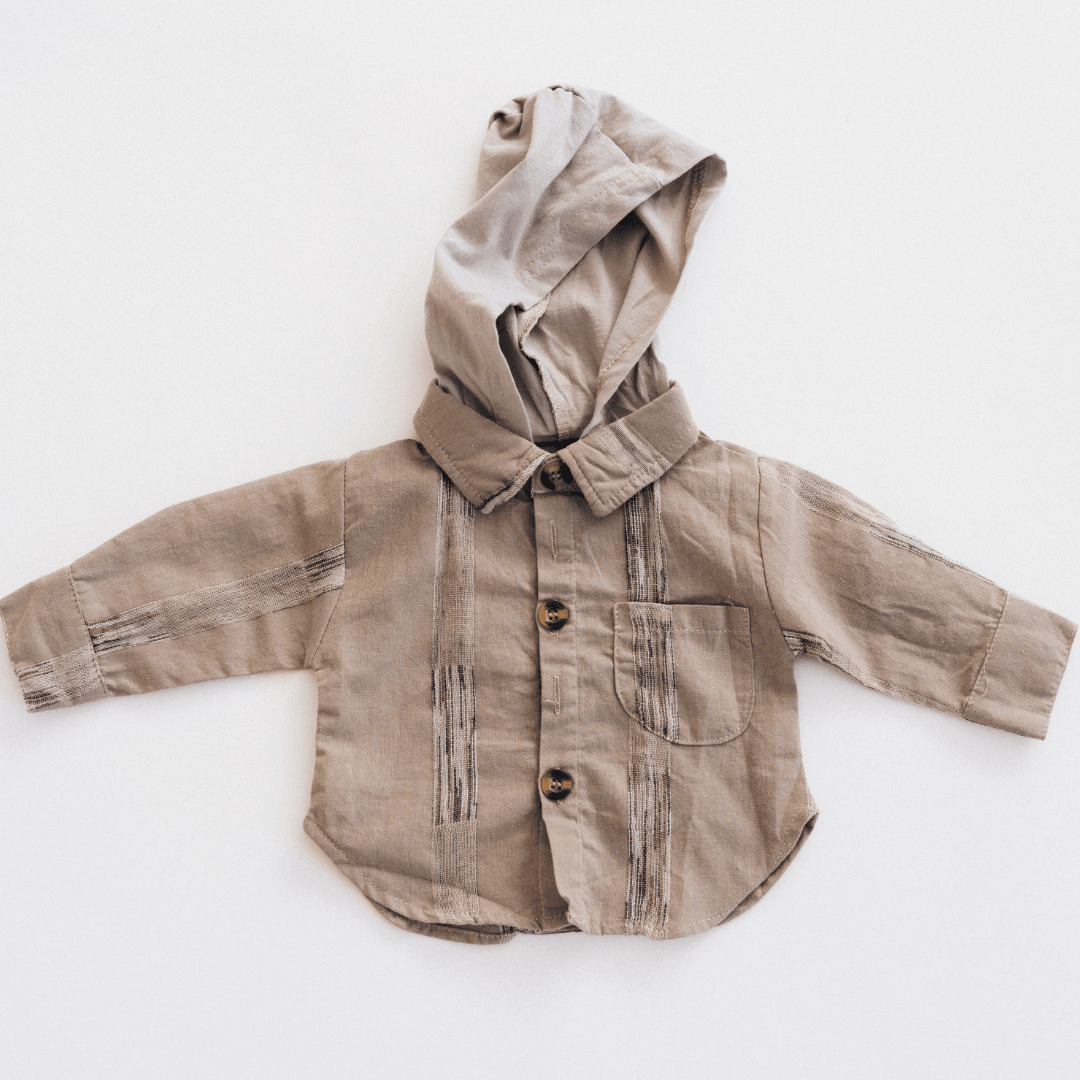 Hooded Embroidered Shirts - Infant - HAHA MAMA Clothing