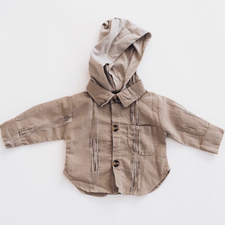 Hooded Embroidered Shirts - Infant - HAHA MAMA Clothing