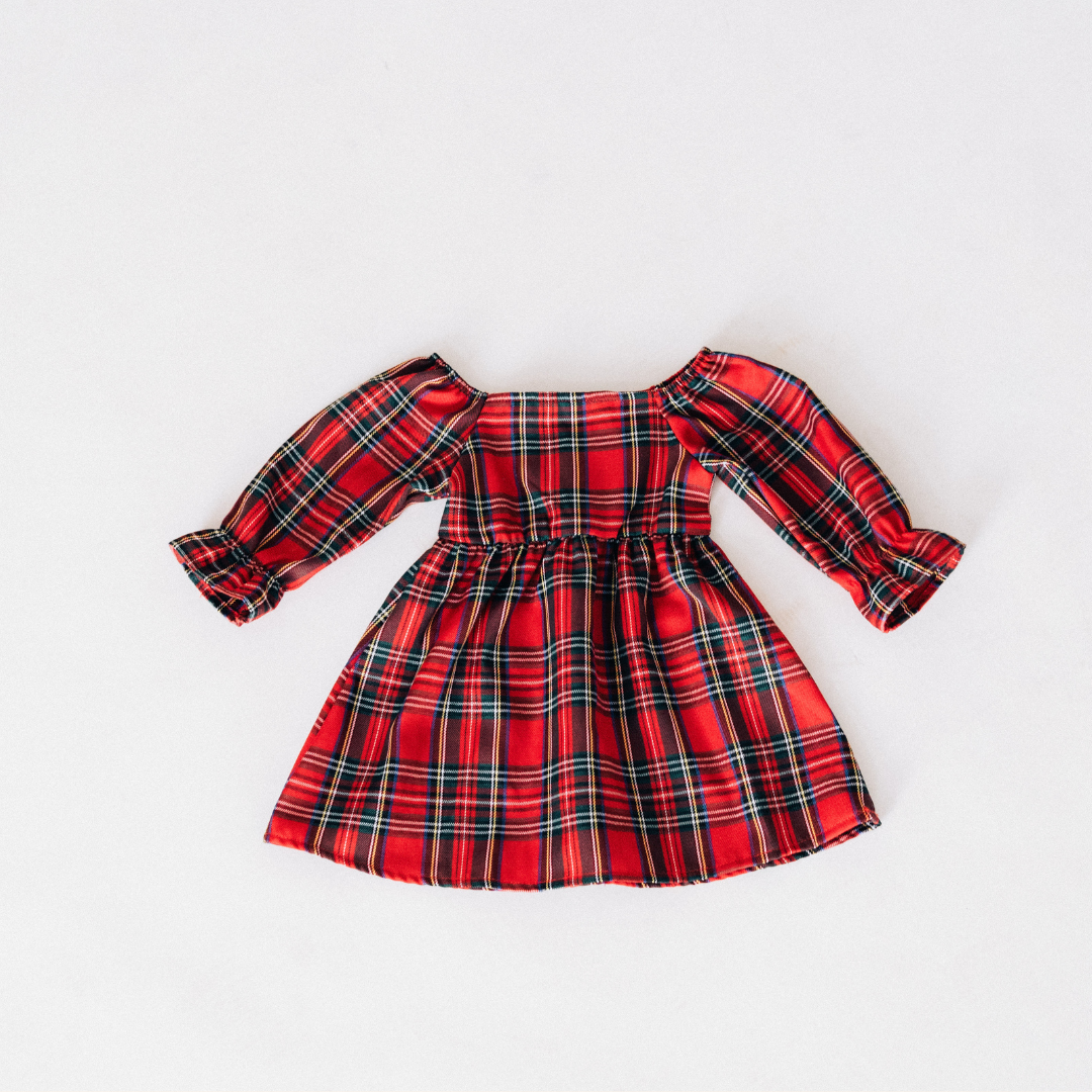 Christmas Red Tartan Plaid Mommy & Me Dress - Infant Dress